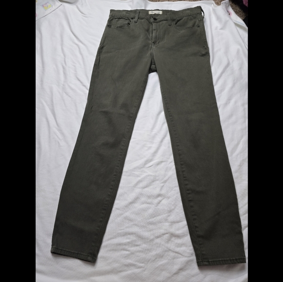 Madewell High Rise Skinny Olive Green  Jeans Size 31 - Picture 1 of 7